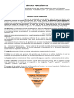 Géneros Periodísticos: de Información - de Opinión