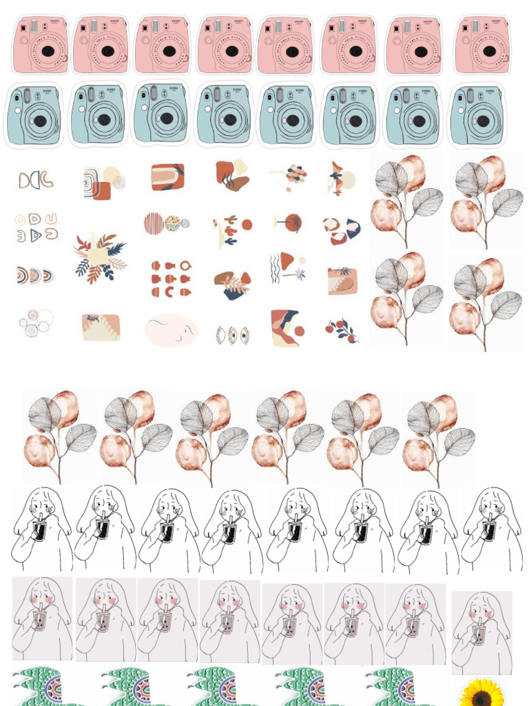 Imprimibles - Stickers Minimalistas | PDF