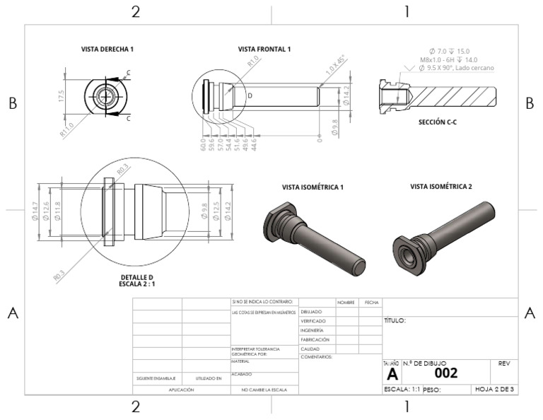 Perno 2 - JAP | Descargar gratis PDF | Dibujo técnico | Infografia