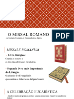 O Missal Romano e A Tradução Brasileira Da III Ed Típica