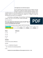 Real Life Application of An Arithmetic Sequence