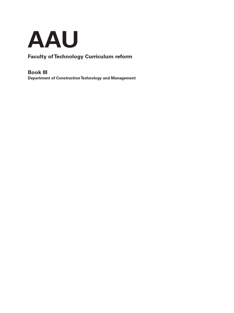 Aa Book Iii Aau Construction Management Pdf Course Credit