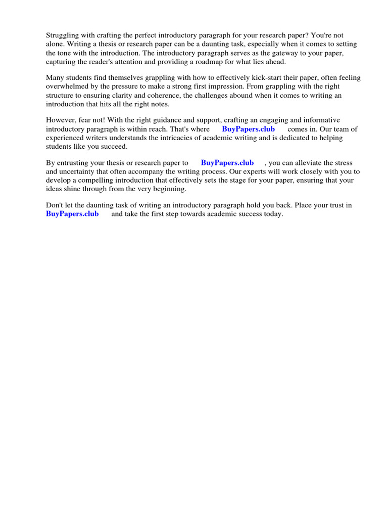 How To Write An Intro Paragraph For A Comparison Essay
