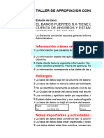 Taller No. 2 Taa Base de Datos Excel Clientes Banco Fuertes Sa