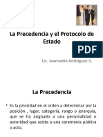 La Precedencia y El Protocolo de Estado 11 Mayo 2010