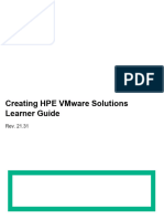 Creating HPE VMware Solutions Learner Guide