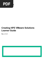 Creating HPE VMware Solutions Learner Guide