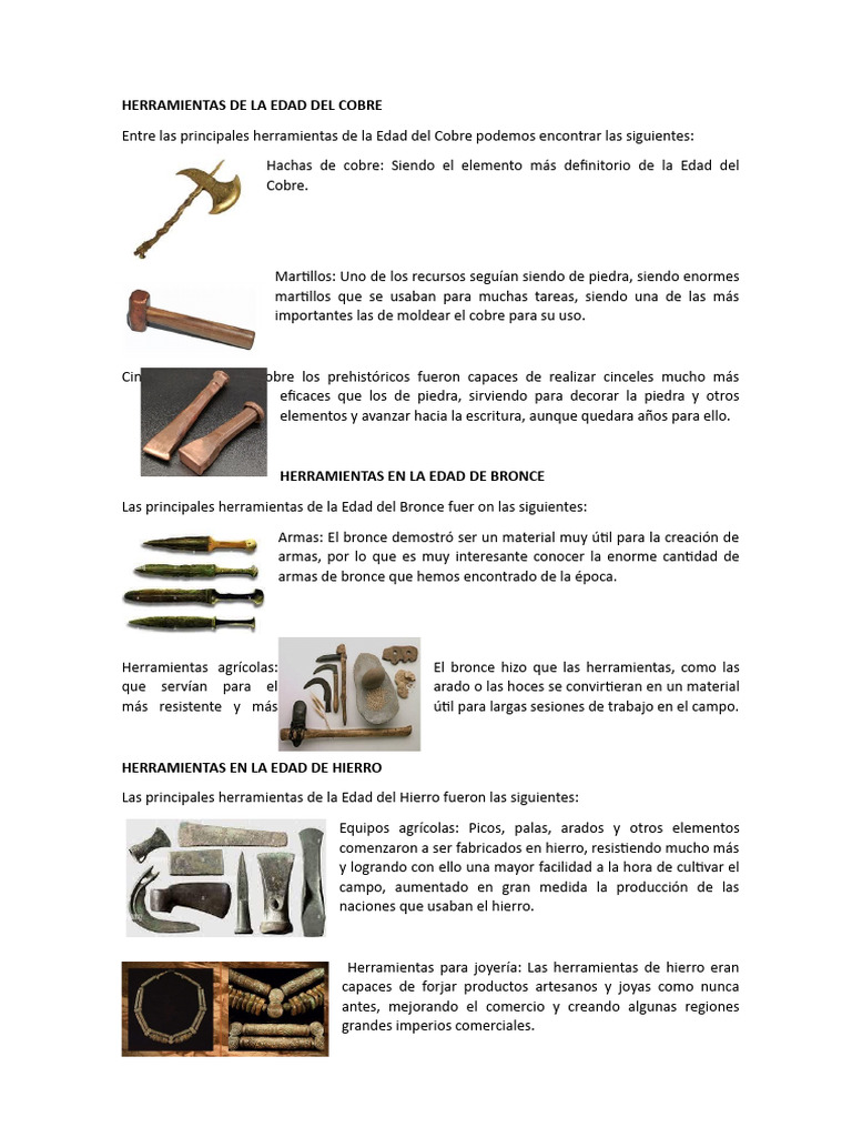 Herramientas de la Edad del Cobre | PDF