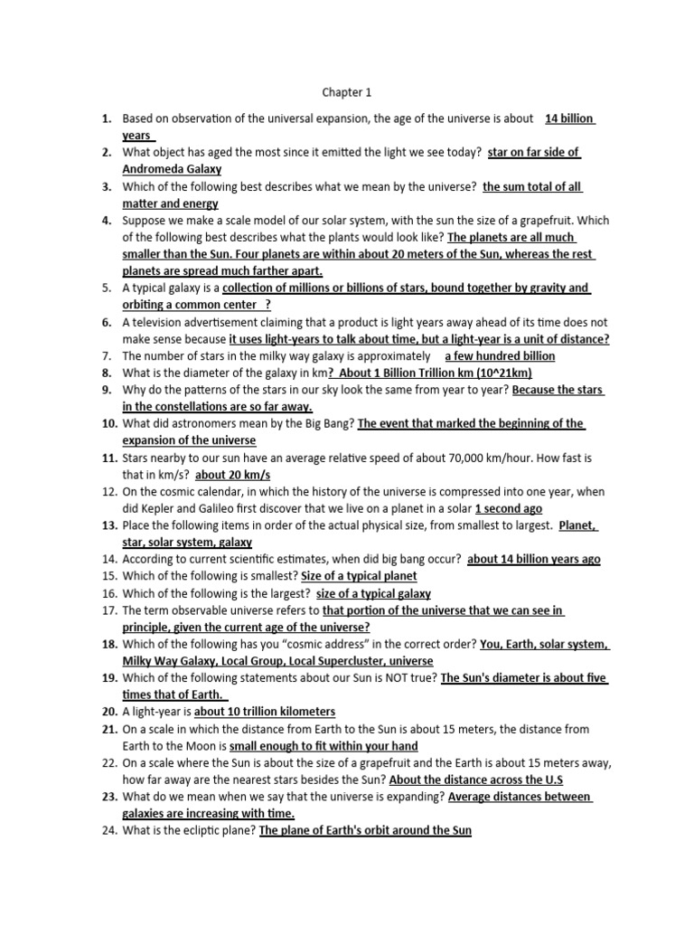 Universe and Galaxy Overview Guide | PDF