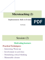 Microteaching (2) - Session 2