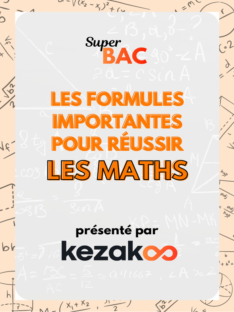 Kezakoo - Formules Des MATHS | PDF
