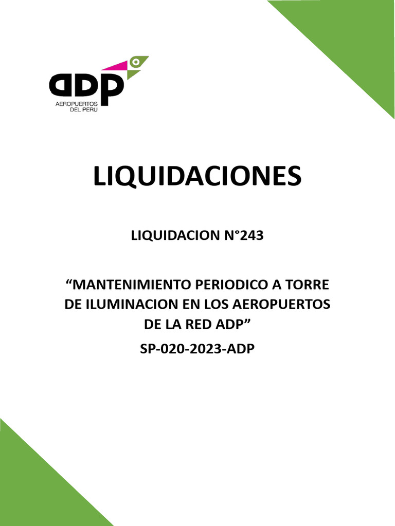 LIQ N°243 - SP-020-2023-AdP | PDF | Daños y perjuicios | Arbitraje