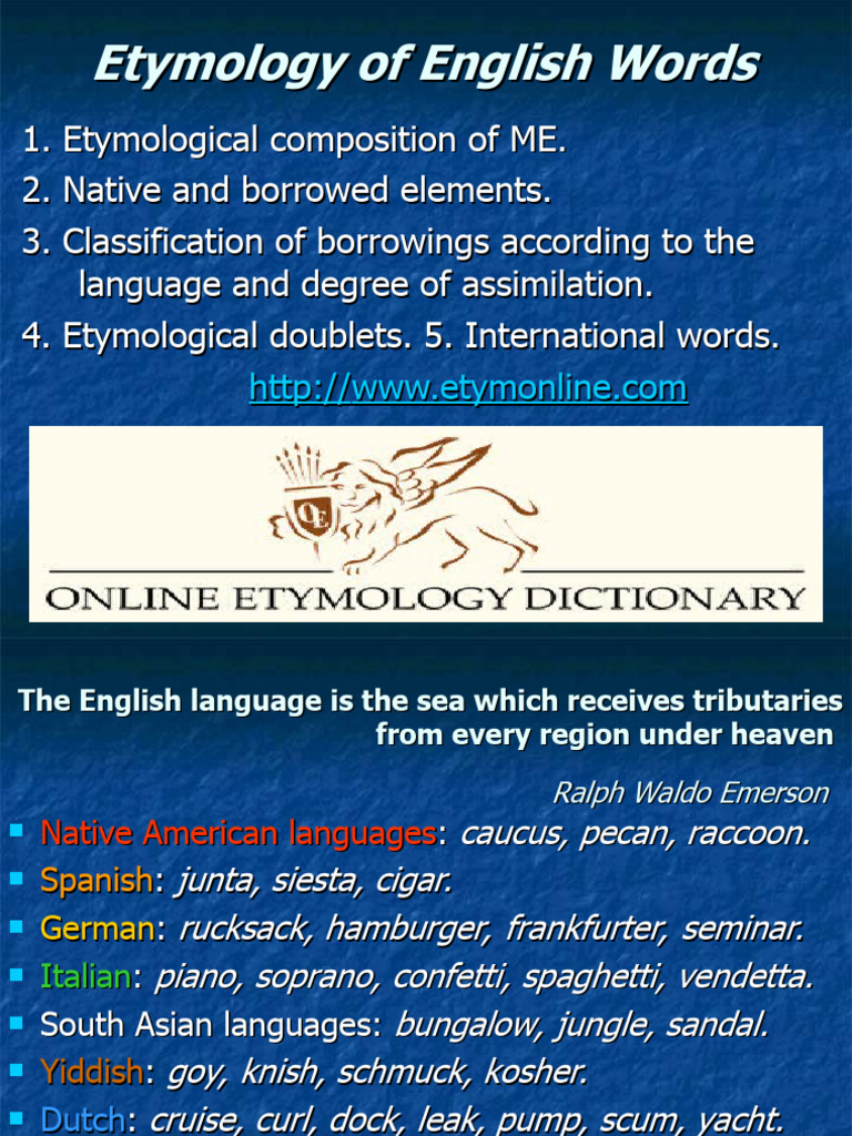 Etymology of English Words | PDF