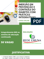 Imersão em Prevenção e Controle Do Diabetes Com Práticas Integrativas