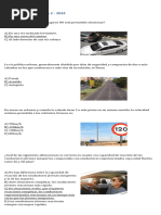 Examen Teórico de Conducir 2024 INTRANT | PDF | Peatonal | Semáforo