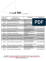 Price List 2023 New