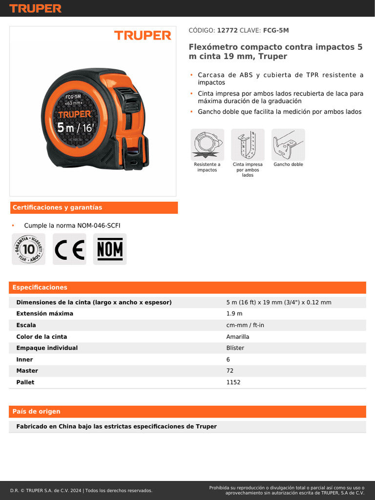 FT Wincha Truper 12772 | PDF