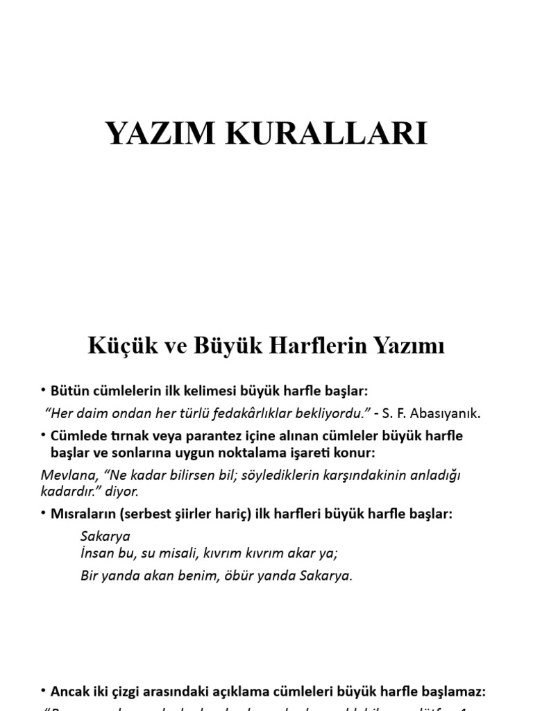 YazÄ M KurallarÄ PDF