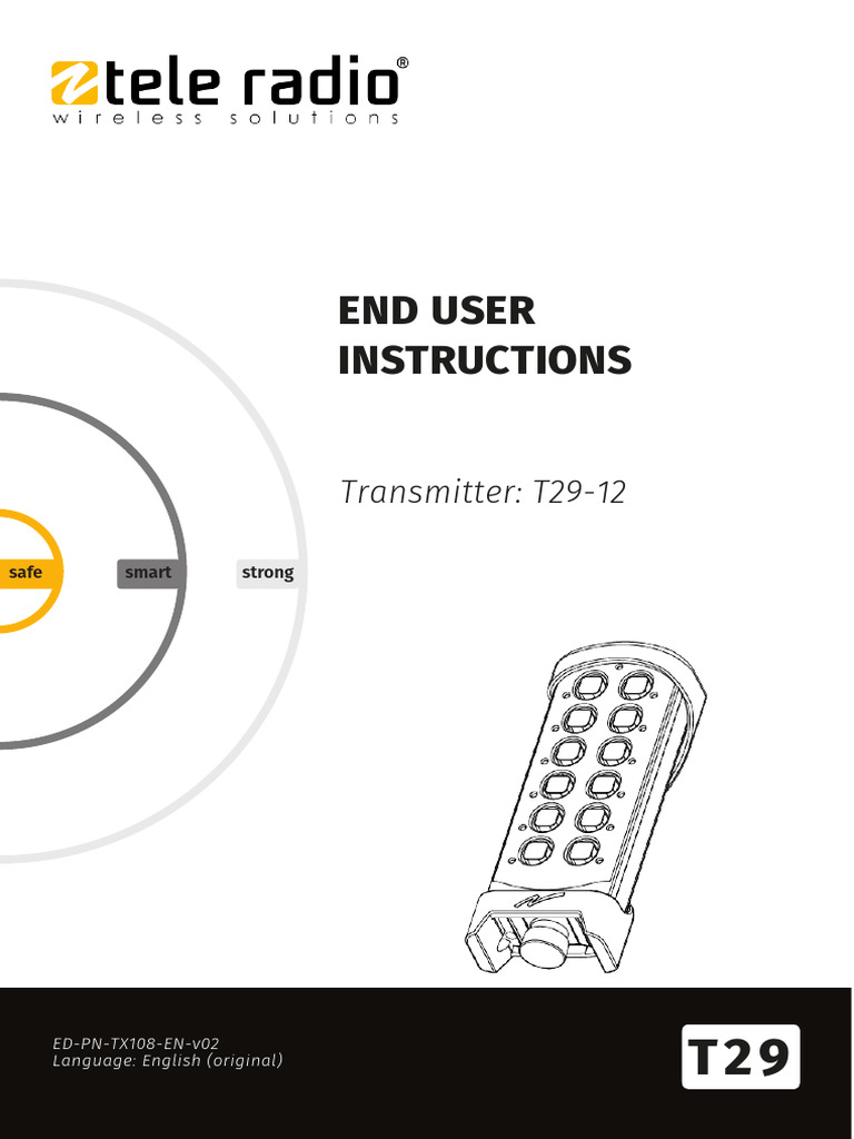 End user instructions transmitter t29 12 pdf safety radio