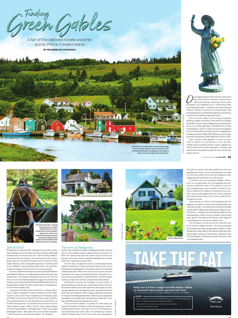 Explore Anne of Green Gables' PEI | PDF | Anne Of Green Gables
