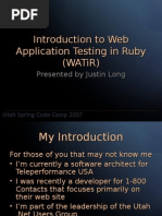 Download Introduction to WATIR by api-3830222 SN7174669 doc pdf