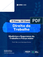 E-Book Medicina e Segurança Do Trabalho e Força Maior - Prof. Luiz Henrique