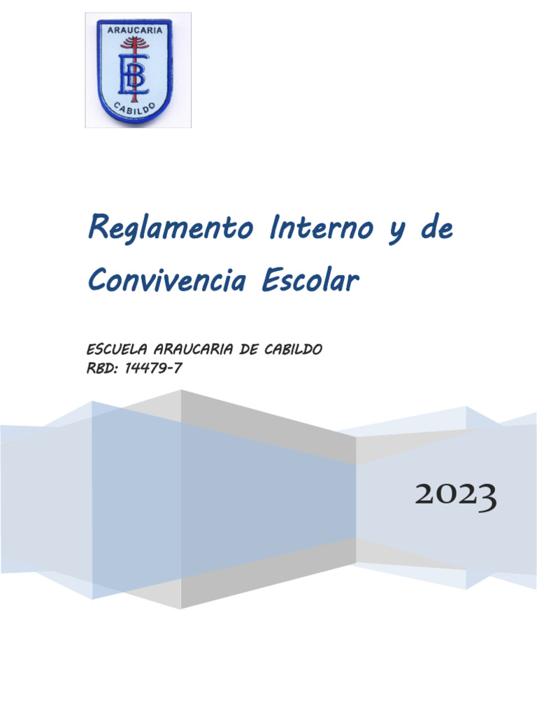 Reglamento Interno de Convivencia Escolar | PDF | Escuelas | Plan de ...