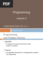 Programming Lecture 3