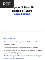 Chapter 2 Part II Java Tokens