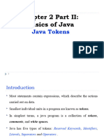 Chapter 2 Part II Java Tokens