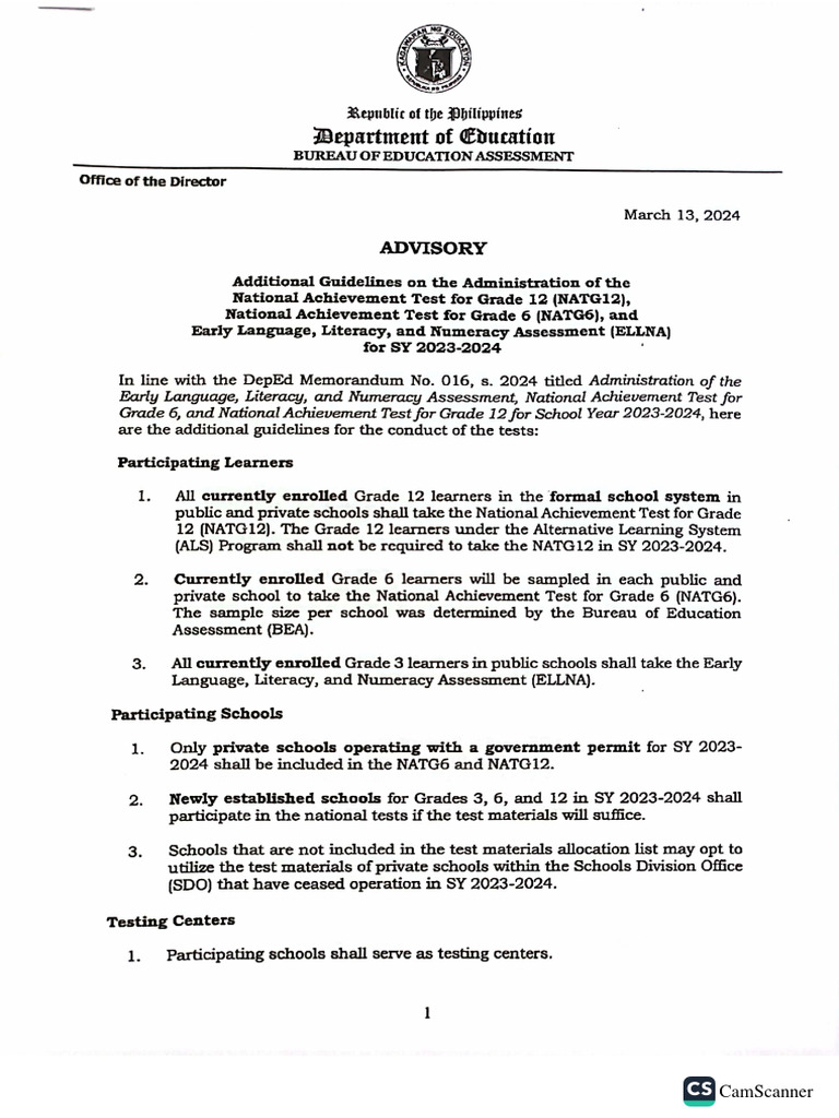 DepEd Memorandum 2024 Overview | PDF