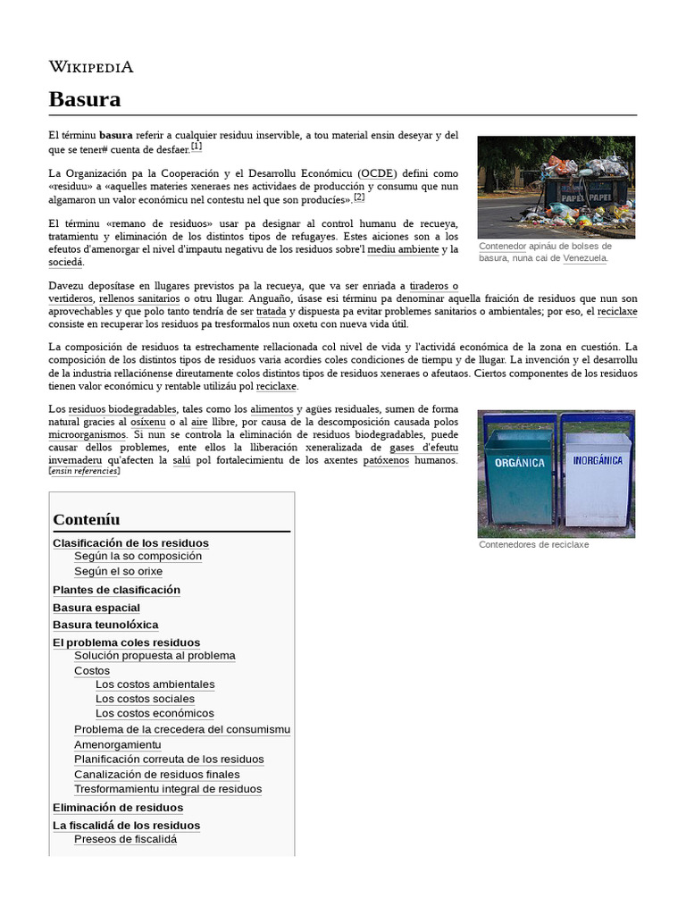 Clasificación y gestión de residuos | PDF | Residuos | Basura espacial