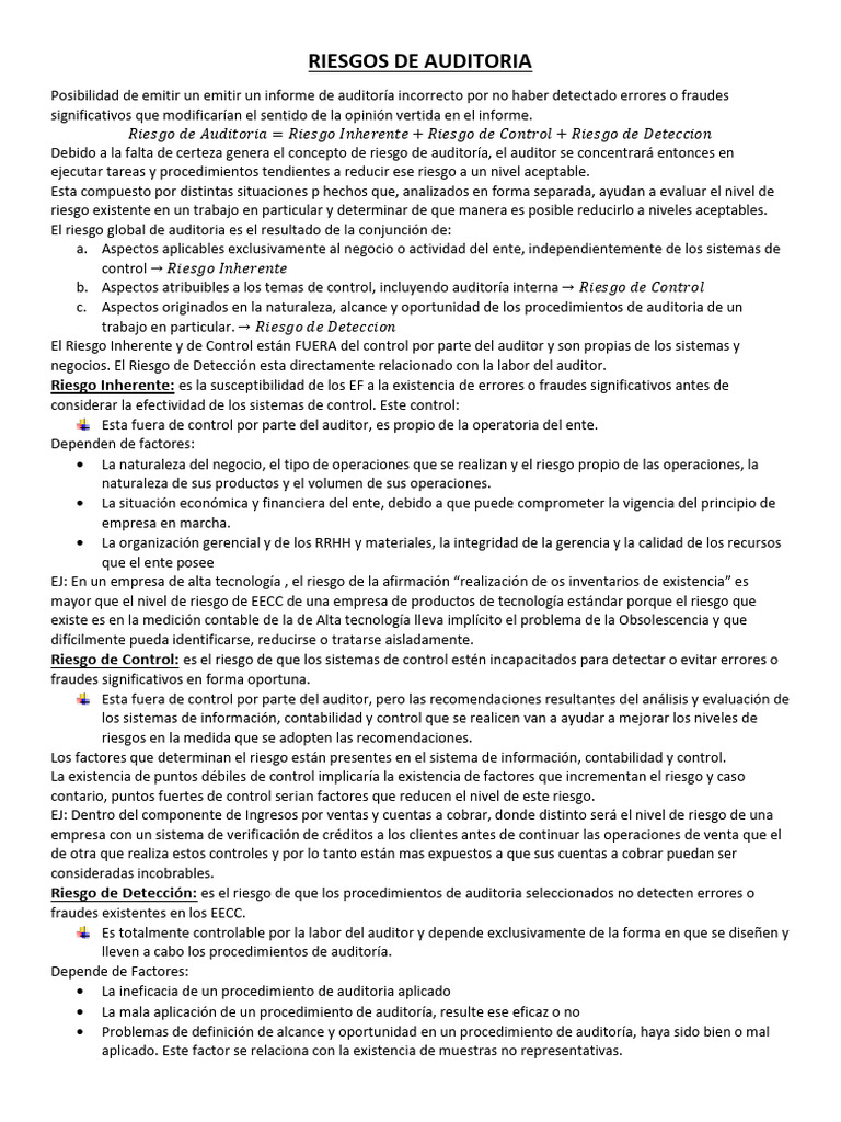 Riesgos de Auditoria | PDF | Auditoría | Riesgo
