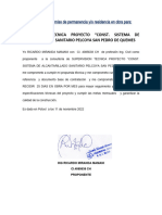 Certificado de Compromiso de Permanencia EN OBRA