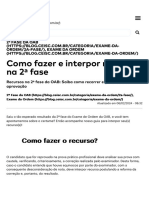 Como Fazer e Interpor Recursos Na 2 Fase