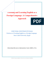 Teaching and Learning English As A Foreign Language: A Comprehensive Approach