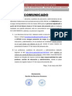 Comunicado 13 03 2024