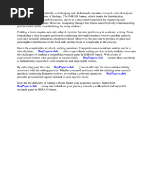 Research Paper Imrad Format