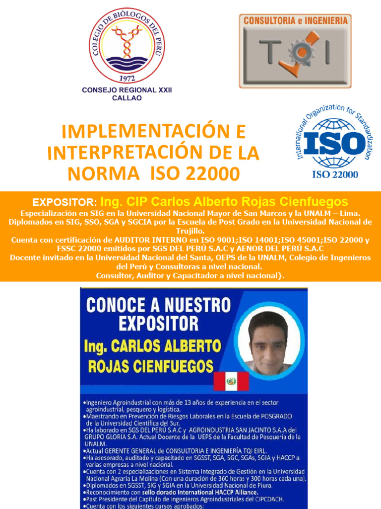 Implementación de ISO 22000 en Perú | PDF | Análisis de Riesgo y Puntos ...