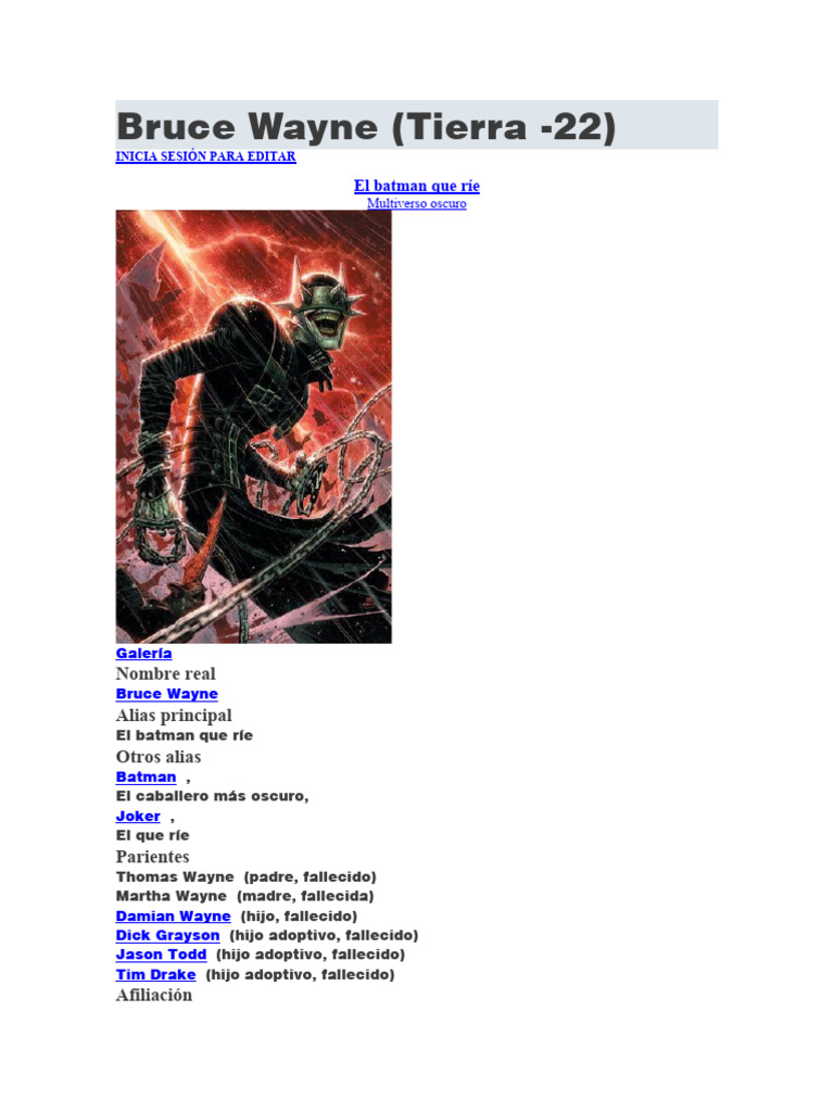 El Batman que Ríe: Historia y Poderes | PDF | hombre murciélago |  Personajes de Dc Comics, image size:768x1024