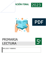 Evaluación (1) Lectura 5° - Iv Bimestre 2023