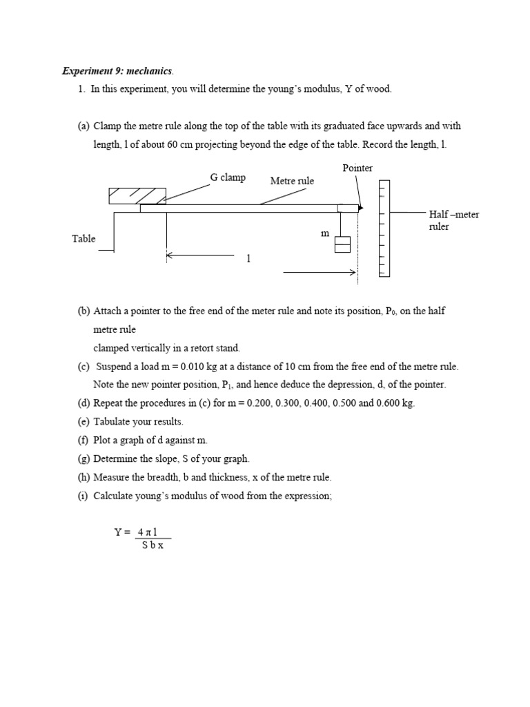 Mechanics Experiment for Students | PDF | Teaching Methods & Materials ...