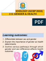 2.5 Gender and Health