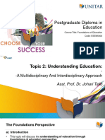 TOPIC 2 - Understanding THE EDUCATION