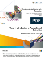 Topic 1 - Foundation in Education
