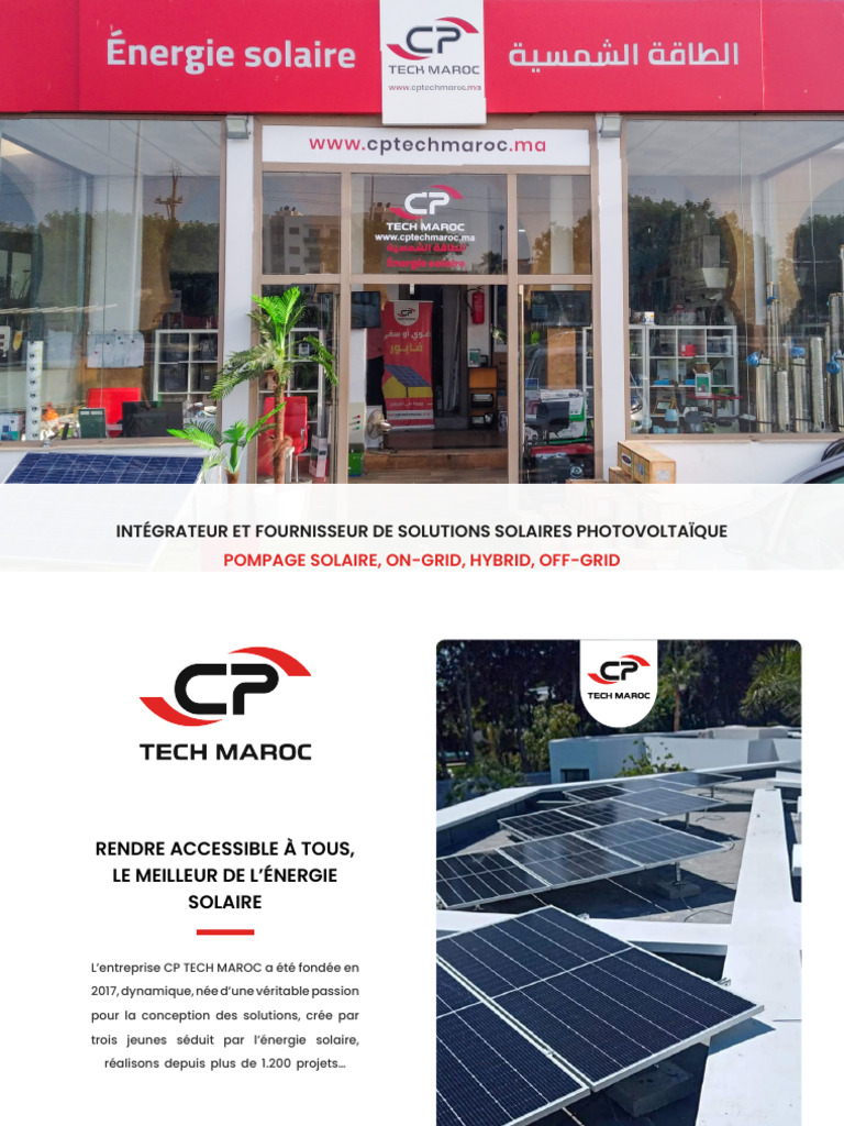 Solutions Solaire et Pompage au Maroc | PDF | Énergie solaire ...