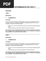 Outcomes Intermediate EOI Test 2 - Speaking