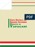 Carta Organica Municipal Del Gam de Yapacani