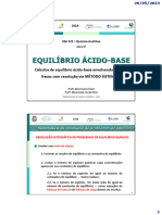 IQA 121M (ASF) 2023.1 - Mod. II - Aulas 2B e 3 - Eq. Ácido Base - Parte III - Res. Sistematica para Calculos de Equilibrio - 25 e 30.05.23