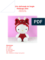 Hello Kitty Disfrazada de Dragón Horóscopo Chino: Diseño de Furinn Traducido Por Kalo